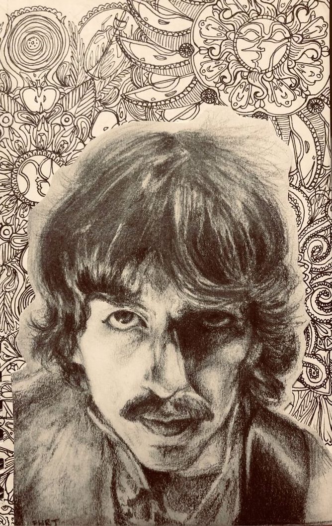 Georege Harrison on Ink Backdrop